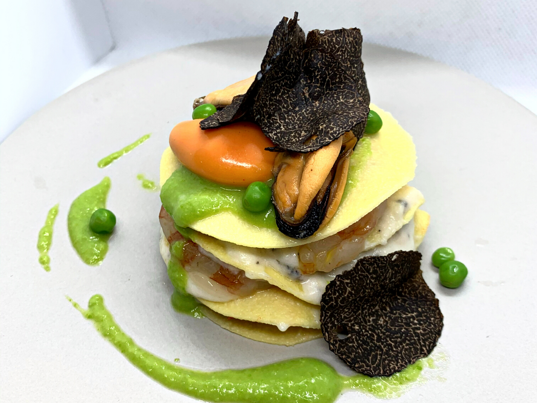 Lasagnetta di mare con Tartufo Nero Pregiato