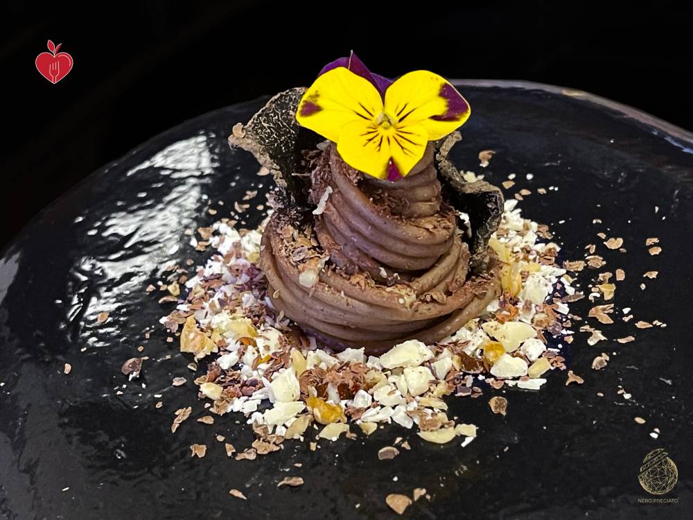 Spaghetti di cacao amaro e cioccolato fondente 85%