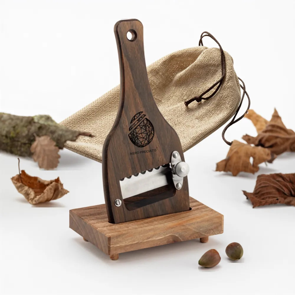 Affetta Tartufi in legno di Ovangkol, lama Seghettata