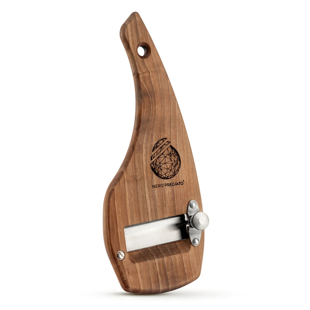 Affetta Tartufi Gourmet in legno di Noce, lama Liscia