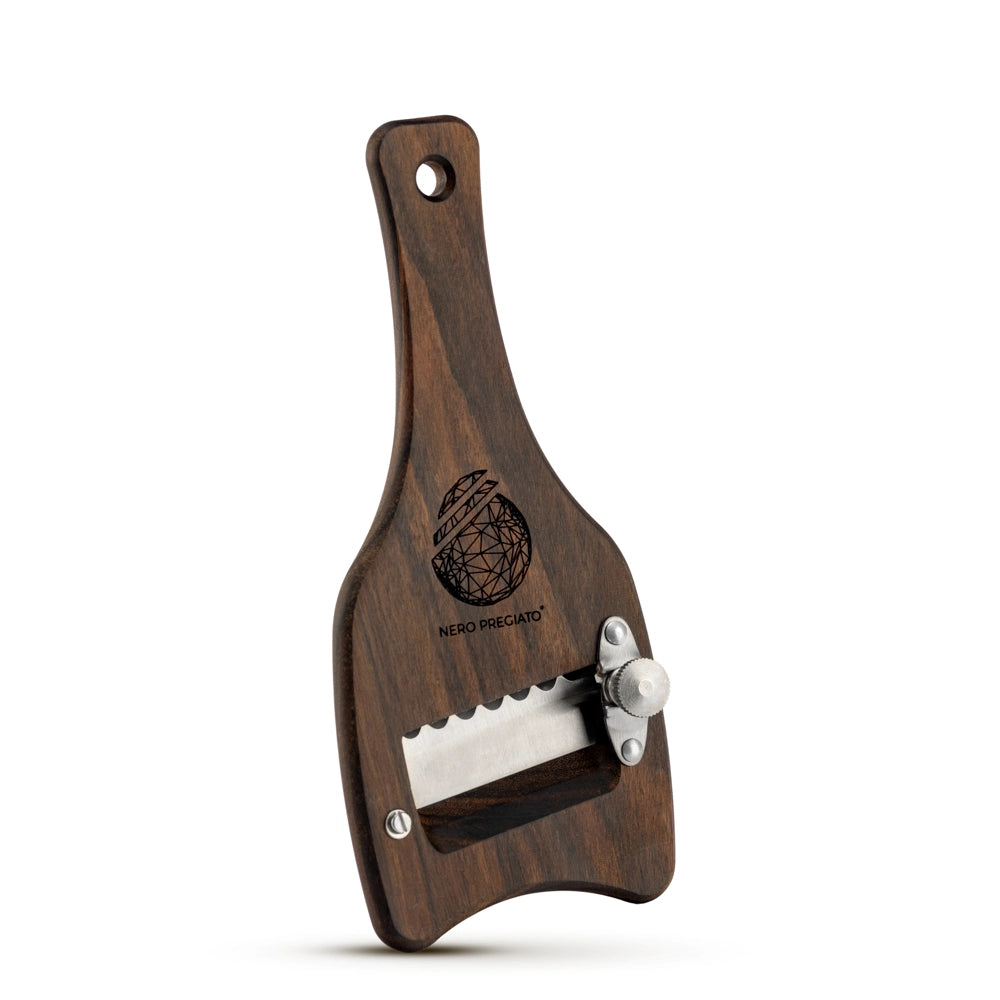Affetta Tartufi in legno di Ovangkol, lama Seghettata