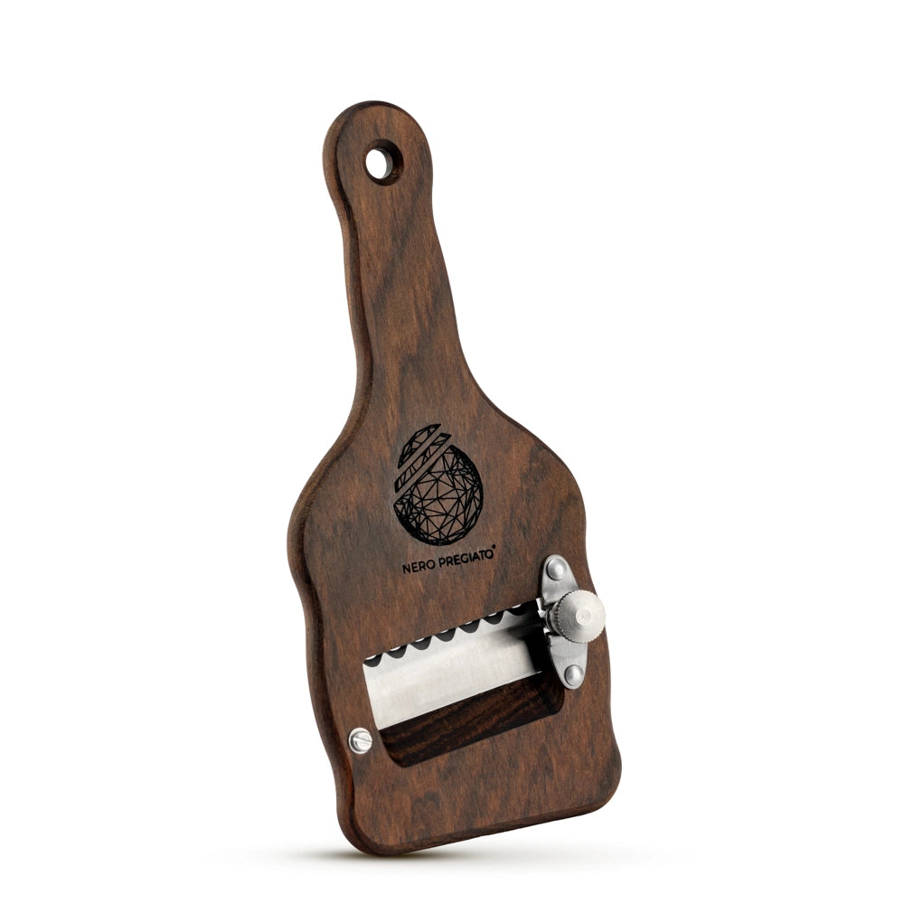 Affetta Tartufi in legno di Ovangkol, lama Seghettata