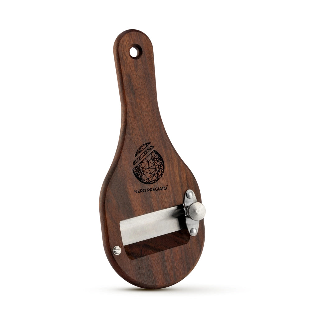 Affetta Tartufi in legno massello di Ovangkol, lama Liscia