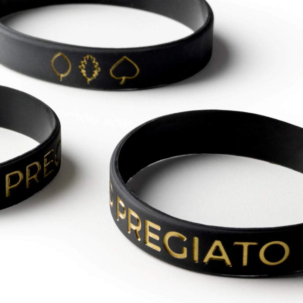 Braccialetto NERO PREGIATO