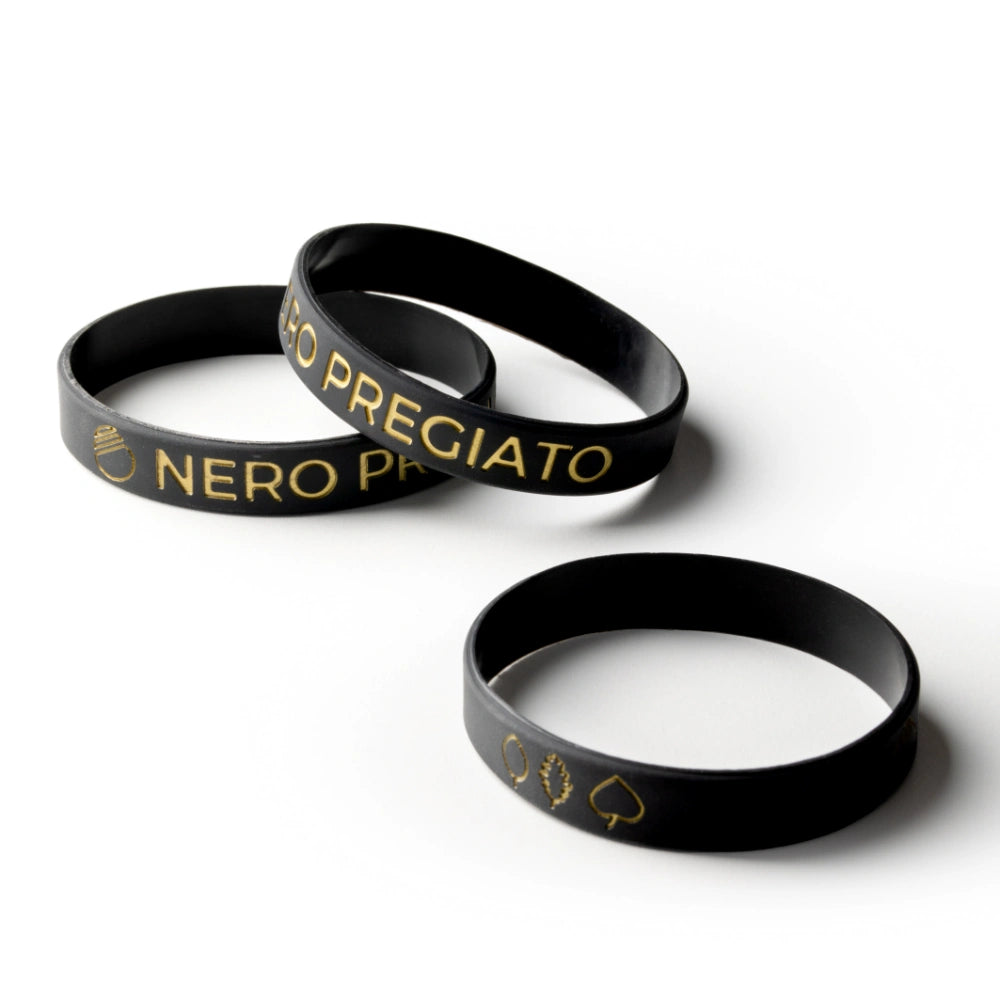 Braccialetto NERO PREGIATO