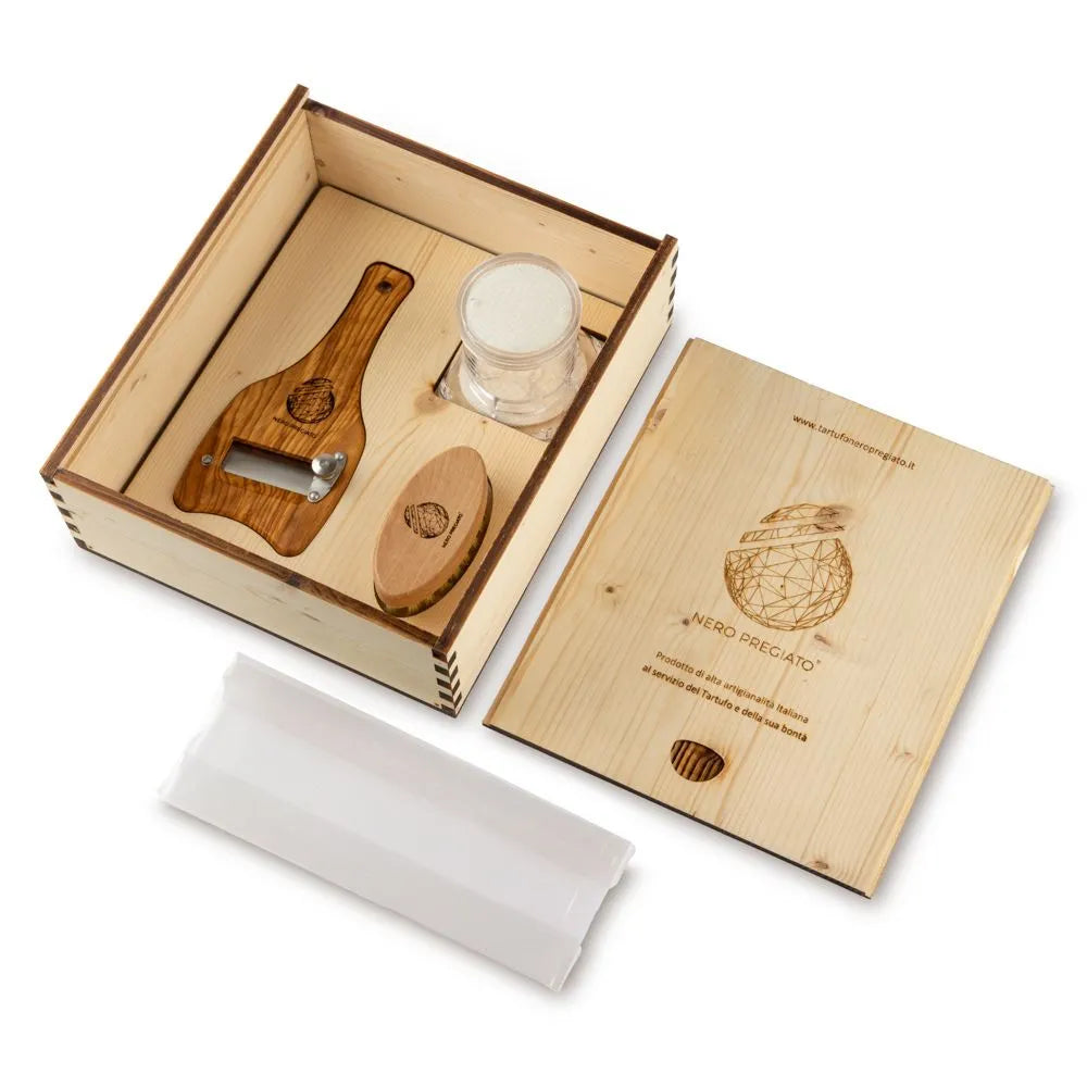 Cofanetto per Tartufo con Affettatartufi, Tuber Pack, Spazzola