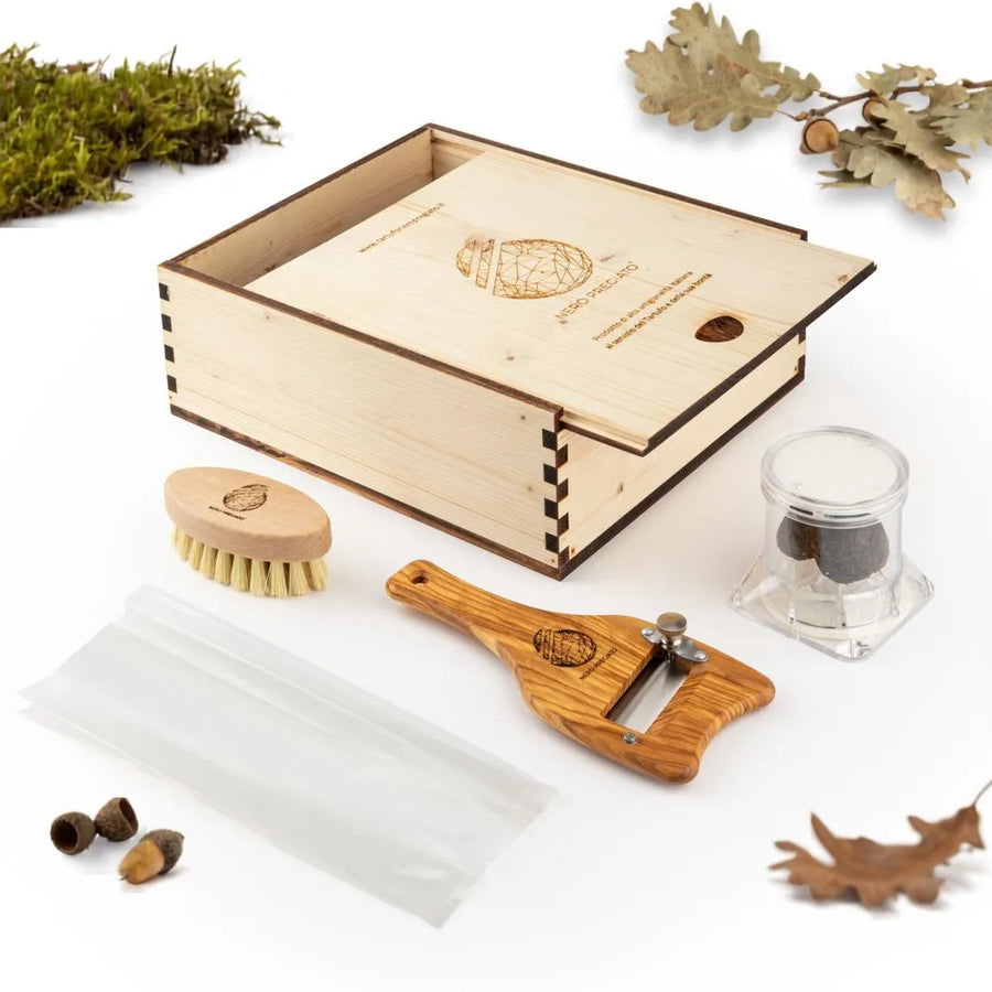 Cofanetto per Tartufo con Affettatartufi, Tuber Pack, Spazzola