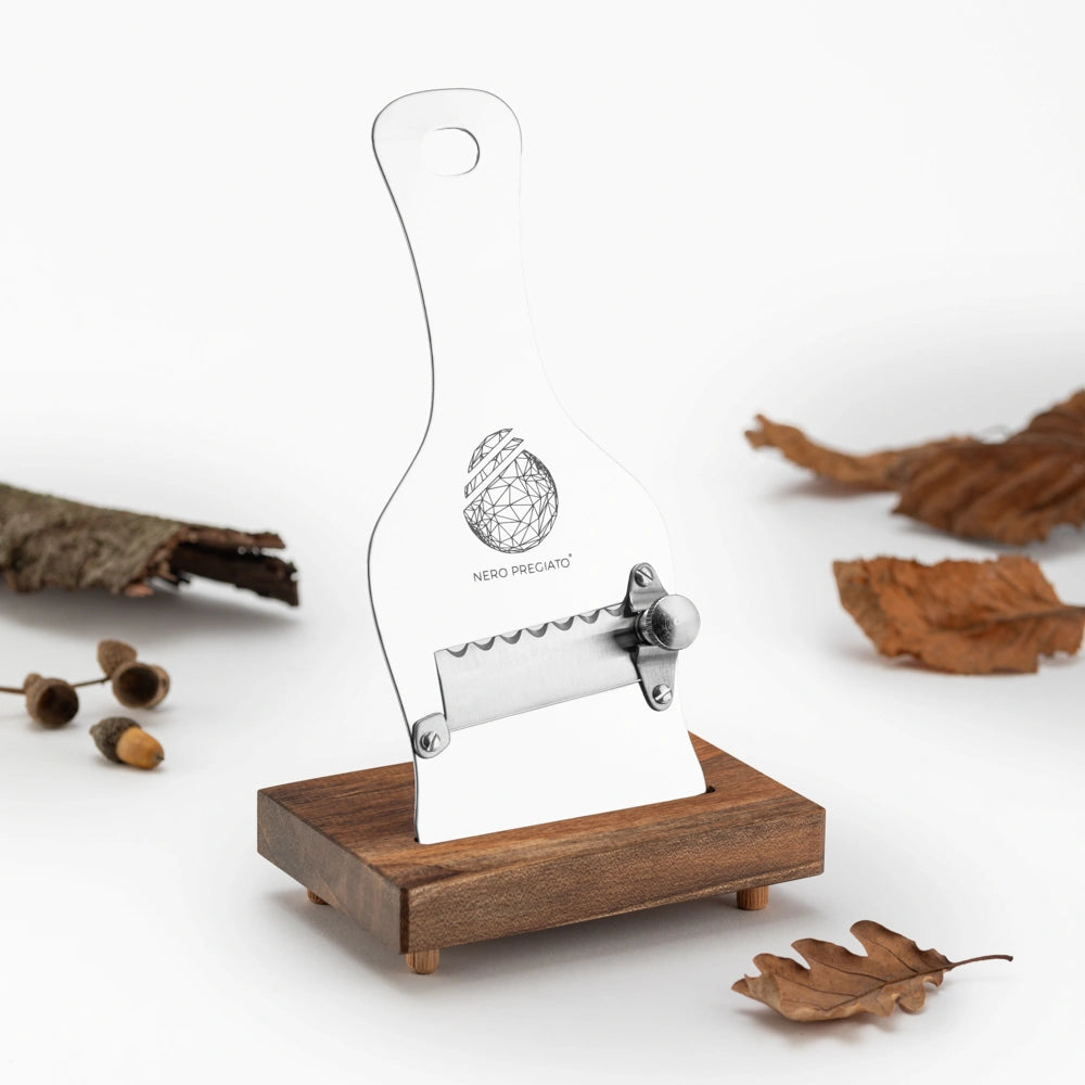 Affetta Tartufi Cromato inox lama Seghettata