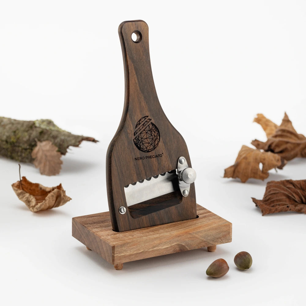 Affetta Tartufi in legno di Ovangkol, lama Seghettata