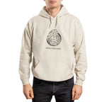 Felpa unisex cappuccio e tasca beige