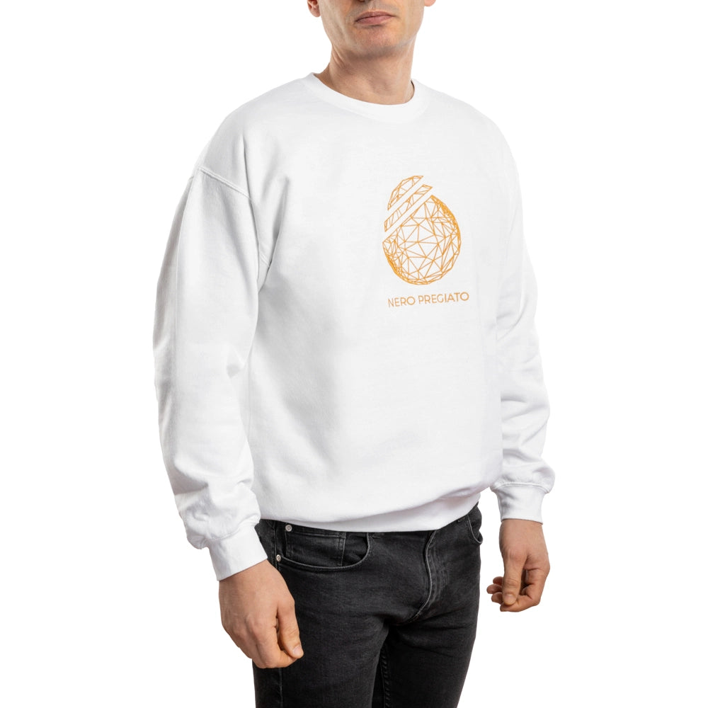 Felpa girocollo unisex bianca