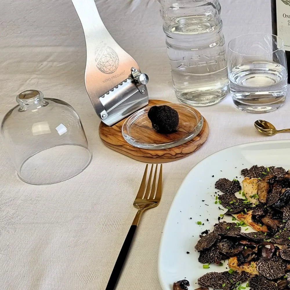 Servi Tartufi e Affetta Tartufi inox lama Liscia