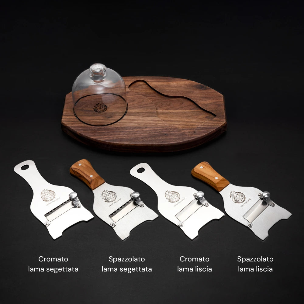 Vassoio servitartufi in legno massello di Noce