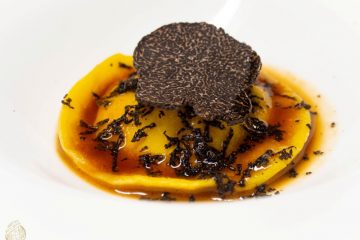 TUORLO IN RAVIOLO E TARTUFO NERO PREGIATO Irene Cattaneo io cheff