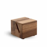 Cubo base in legno di noce per affetta tartufi XFETTA