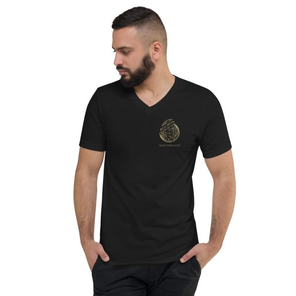 T-shirt unisex a maniche corte con scollo a V - NERO PREGIATO - immagine 12