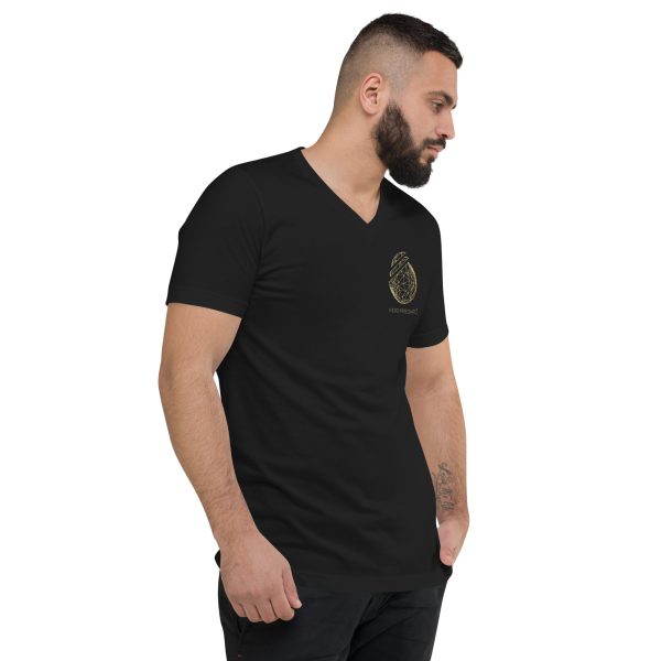 T-shirt unisex a maniche corte con scollo a V - NERO PREGIATO - immagine 10