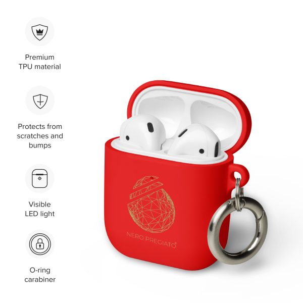 rubber case for airpods red airpods front 65e20311cf543